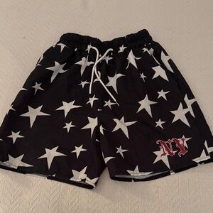 ROMWE Black and White Star Pattern Men's Athletic Shorts